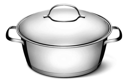 Caçarola Rasa Tramontina Aço Inox 24cm 4,2 litros Fundo Triplo Indução Allegra 62653240