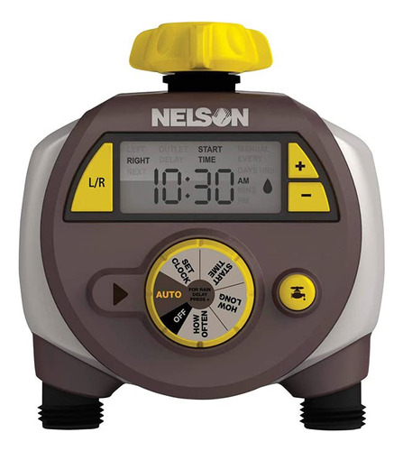 Temporizador Nelson Para Riego Eléctrico Con Pantalla Lcd Gr