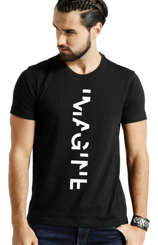 Playera Imagine Hombre Camiseta Elite Negra #731