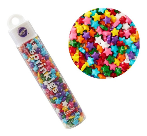 Imagen 1 de 5 de Sprinkles Comestibles Estrellas Multicolor 47,5gr Wilton 