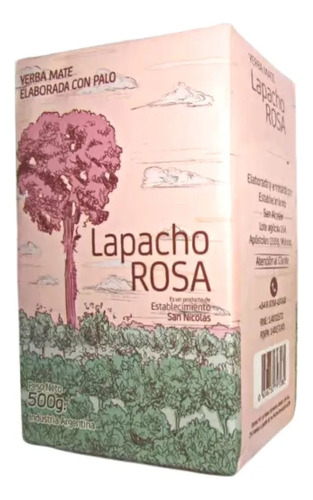 Yerba Mate Lapacho Rosa 10 X 500 Gr - Con Palo