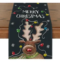 Comprar Artoid Mode Bufanda Alce Luz Copo Nieve Camino Mesa Navidad