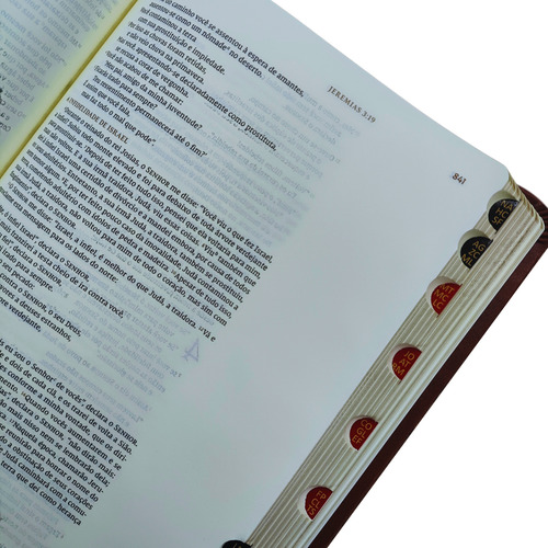 Biblia Nvi Bible Journaling Leitura Perfeita Com Espaço Para Anotações Capa Couro Soft Marrom Com Indice