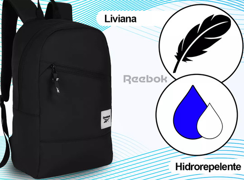 Mochila Impermeable Hombre Mujer Liviana Reebok Acolchada