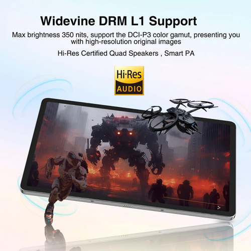 Tableta Doogee T30 Max 12.4 Pulgadas 4k, Android 14 Tablet,