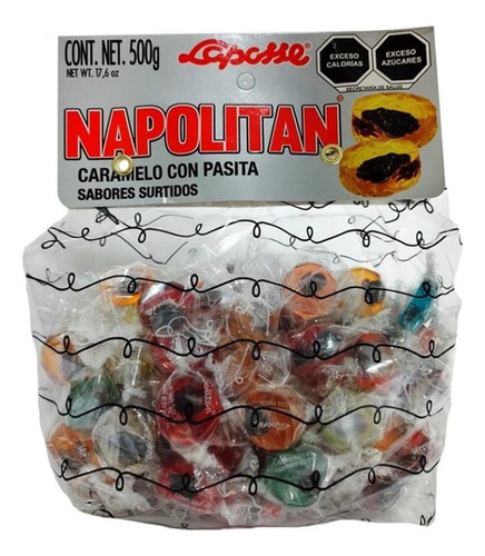 Laposse Napolitano Caramelo Con Pasitas 500g