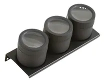 Comprar Set X3 Especieros Condimenteros Imantados C\u002Fbase Negro Mate