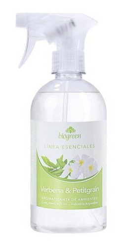 Aromatizante Biogreen Verbena Y Petitgrain 500ml Con Gatillo