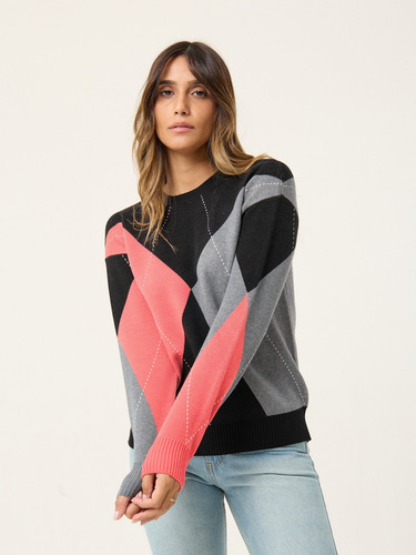 Sweater Rombos De Bremer Tejido Grueso