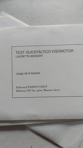 Test Guestaltico Visomotor - Juego De Nueve Cartas - Ed Paid