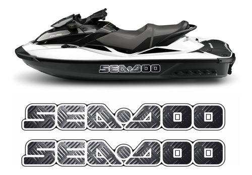Par Adesivos Emblema Jet Ski Compatível Seadoo Sea Doo Aço