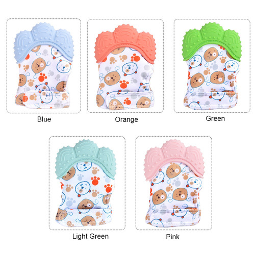 HANBIN guantes molares para beb/és silicona para la dentici/ón del beb/é guantes para la dentici/ón Nuevo Orange