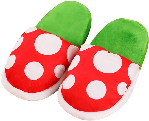 Imagen 3 de 5 de Pantufla Planta Carnivora Mario Bros + Peluche Sorpresa