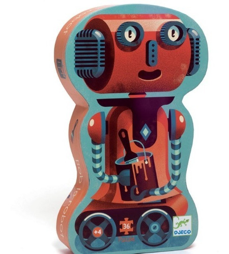 Puzzle Infantil Bob El Robot De Djeco +4 Años 36 Piezas