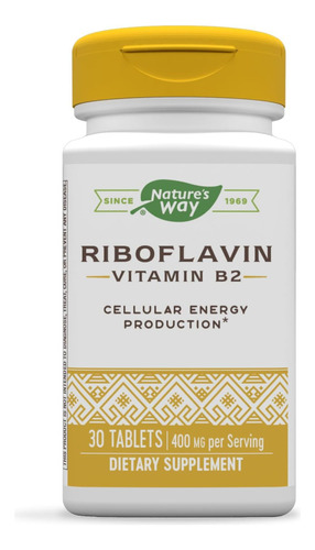 Nature's Way Riboflavina Vitamina B2 400 Mg 30 Tab