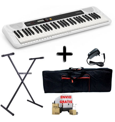 Teclado Organo Casio Cts200we 61 Teclas + Funda Fuente Pie