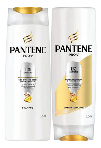  Kit Shampoo E Cond Pantene Pro-v Liso Extremo 175ml