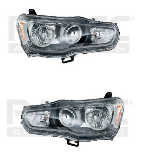 Par Juego Faros Mitsubishi Lancer 2008 - 2012 Depo Rxc