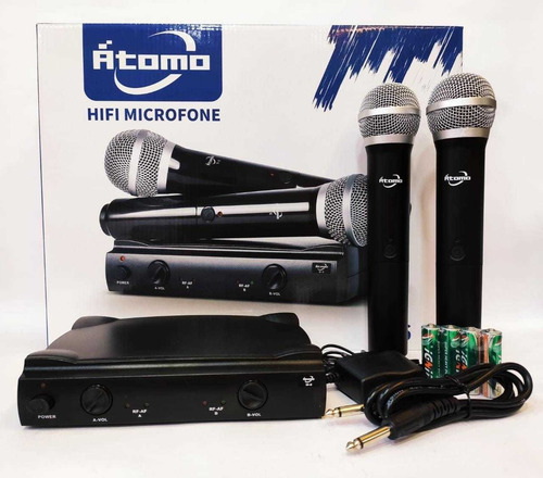Kit Microfone Profissional Uhf Dupla Canais Sem Fio M6 Show