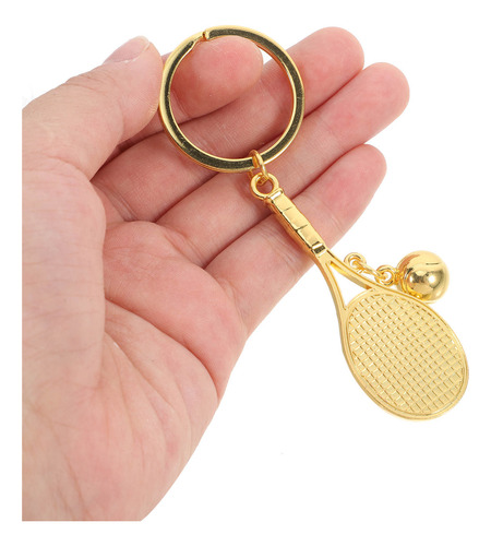Lindo Llavero Deportivo Con Forma De Pelota De Tenis, Raquet