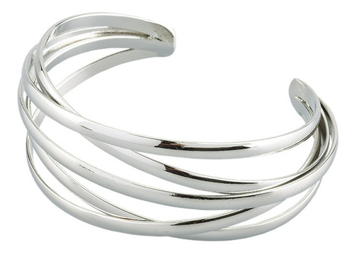 Luckyly Pulsera Brazelete Corinne Color Oro, Plata Ajustable