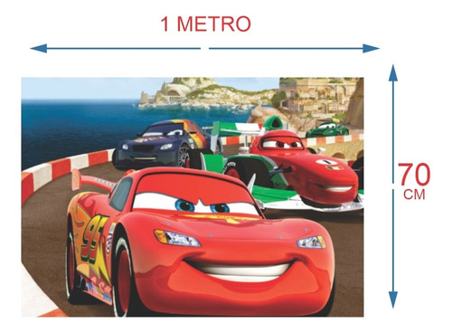 Imagem 2 de 6 de Super Kit Totem Display Decoração Carros + Painel 100x70