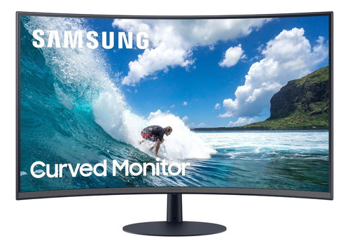 Imagem 1 de 3 de Monitor curvo Samsung T55 C32T550 led 32 " dark blue gray 100V/240V