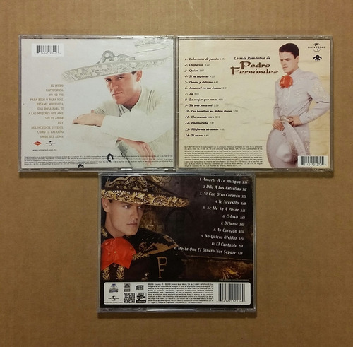 Lote 3 Cd Pedro Fernández Ranchera Mariachi Pop Romántica