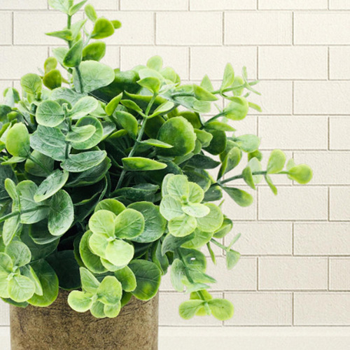 Plantas Artificiales De Sándalo Con Maceta Para Escritorio