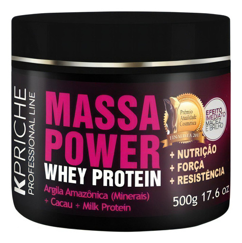 Massa Power Whey Protein Kpriche Máscara Queda De Cabelo