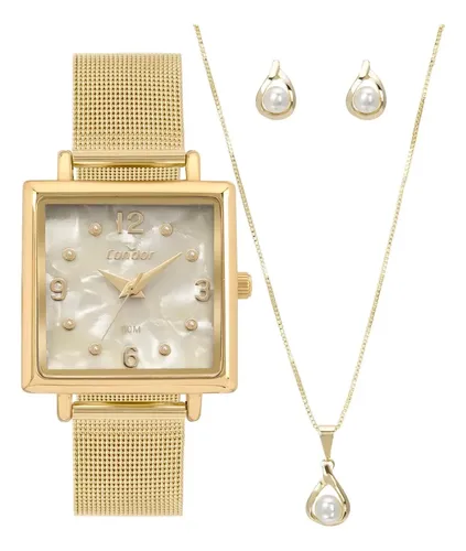 Kit Condor Feminino Dourado Co2035nhq/k4x Dourado Champanhe - R$ 157,99