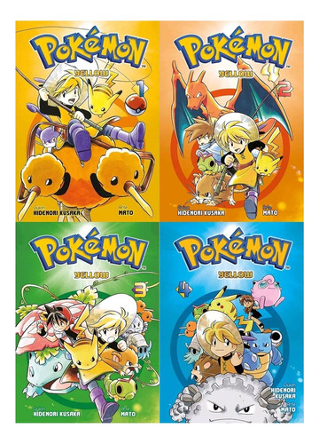 Pokemon Yellow - Completo 4 Tomos - Manga Z