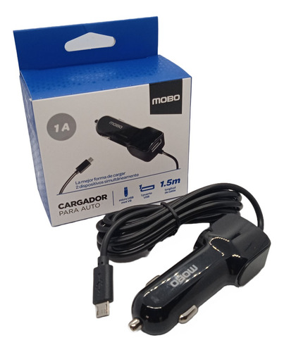 Cargador De Auto Mobo Micro Usb V8 Puerto Usb