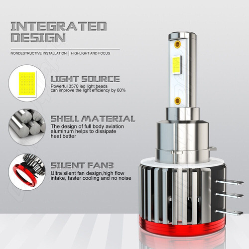 Qcd Faro H15 Luz Alta Drl Para Mercedes Cla250 Cla45 Amg