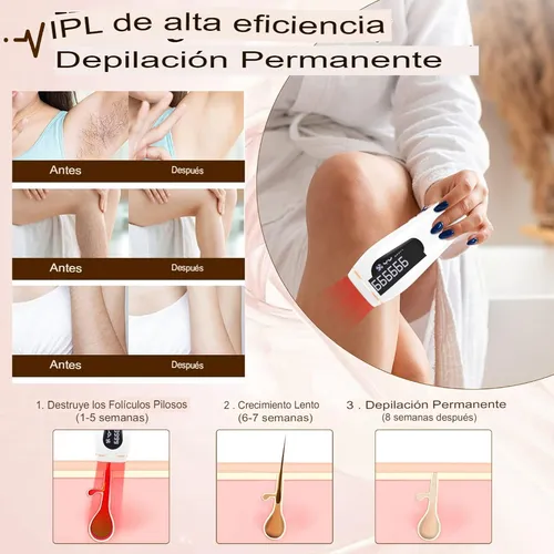 Depilacion Permanente Maquina Electrica Ipl Luz Pulsada Casa