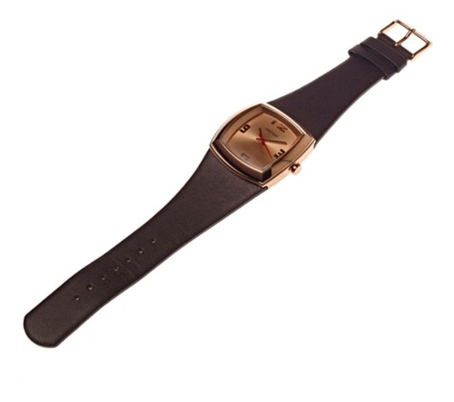 Relogio Feminino Triton Mtx208 Square Cobre Pulseira Marrom