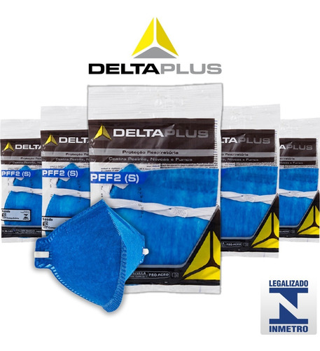 Imagem 2 de 7 de 50x Máscaras Pff2s - Contra Poeiras/névoas/fumos - Deltaplus