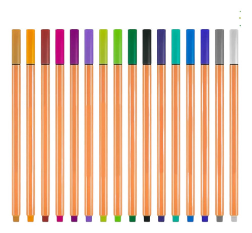 Kit Caneta Ponta Fina 0.4mm Point 24 Cores Envio Imediato