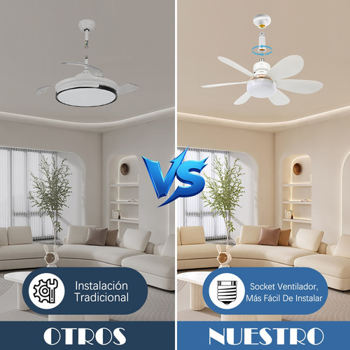 Ventilador De Techo Lampara 40w Control Remoto 3velocid 52cm