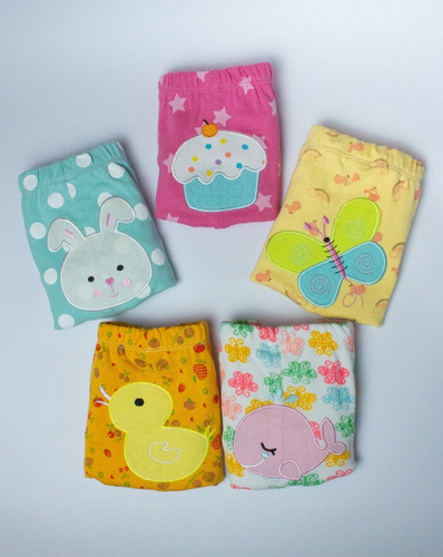 Imagen 2 de 4 de Pack 5 Calzas De Algodón Bebe, Niños Y Niñas