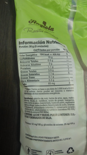 Galletitas Dulces Chocolate Sin Tacc Ni Azucar Angiola 120g