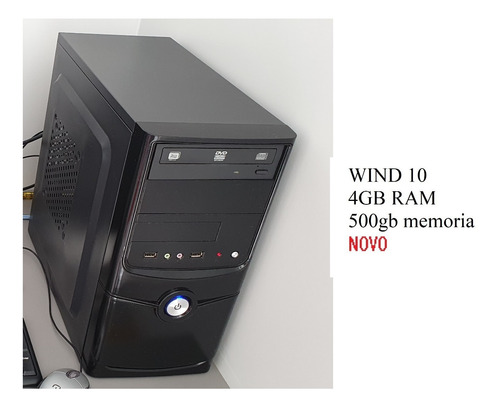 Pc 4gb Hd 500gb + Teclado Mouse E Monitor