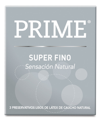 Preservativo Prime X 3 Super Fino Sensación Natural