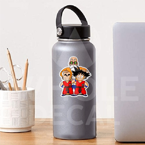Calco Dragon Ball Goku Krilin Y Kame Sennin Maestro Roshi