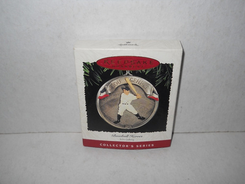 Ornamento Navideño Hallmark Lou Gehrig Baseball Heroes +++ (Usado)