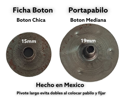 Imagen 7 de 7 de Ficha Botón Mediana (1.9cm) Para Elaboración De Velas 500 Pz