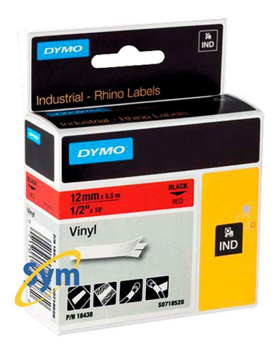 Cinta De Vinilo 12mm X 5,5 Mts Dymo / Rhino | Symnet