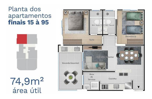 Imagem 8 de 11 de Apartamento, 2 Dorms Com 74.94 M² - Centro - Itanhaem - Ref.: Fzn58 - Fzn58