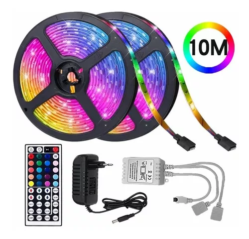 Tira LEDS RGB 10metros FullColors 12€ Aliexpress 