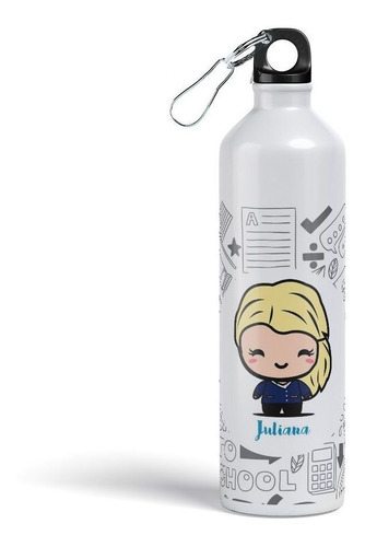 Botella Metalica Personalizada Mejor Asistente De Aula B54v6